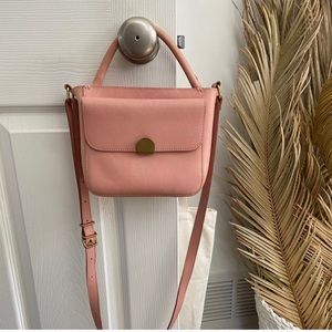 Madewell Pink Crossbody Leather Bag